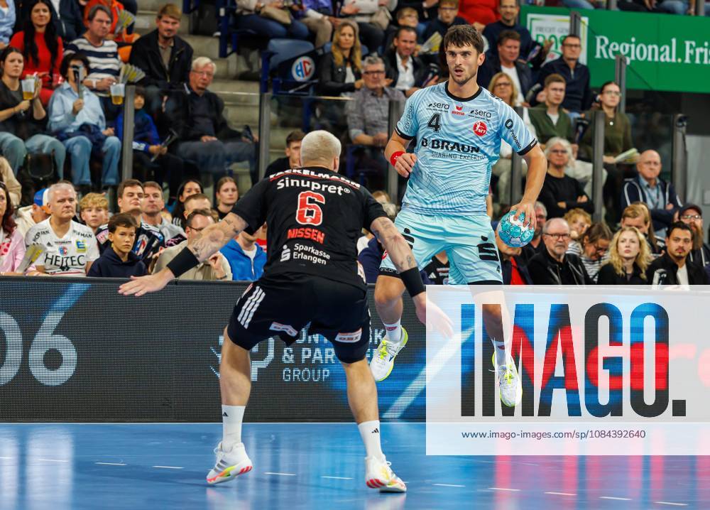 Handball - 1. Bundesliga OPEL HBL - Saison 2026 2027 - 08. Spieltag: HC Erlangen Metropolregion Nürnberg HCE - MT Melsungen - DaMa - - Marek Nissen (6, HC Erlangen HCE ) Nikolaj Enderleit (4, MT Melsungen )