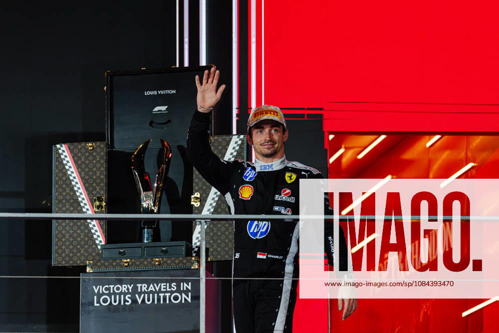 2026 Formula 1 Singapore Grand Prix - Podium CHARLES LECLERC (MON) of Scuderia Ferrari HP LV Trunk Podium on SUNDAY during the 2026 FORMULA 1 SINGAPORE AIRLINES SINGAPORE GRAND PRIX 2026 at MARINA BAY STREET CIRCUIT SINGAPORE on October 11, 2026. Photo by Tan Jun Da ABACAPRESS.COM Singapore Singapore