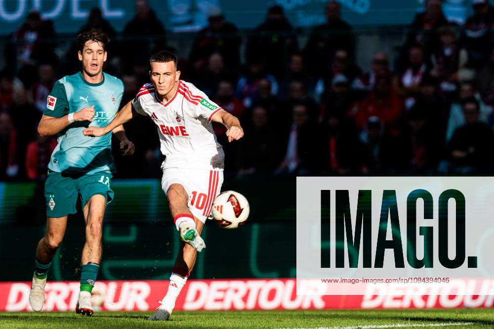 Said El Mala (1. FC Koeln, 10) scores the 2:1 goal during the Bundesliga match between 1. FC Koeln vs. Borussia Moenchengladbach at Rheinenergie-Stadion on matchday 5 of the 1. Bundesliga on October 11, 2026 in Koeln, Germany. DFL REGULATIONS PROHIBIT ANY USE OF PHOTOGRAPHS AS IMAGE SEQUENCES AND OR QUASI-VIDEO. North Rhine Westphalia Germany