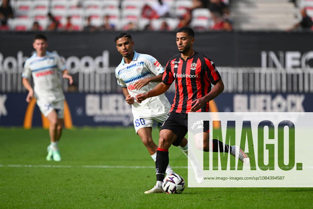 Mohamed Abdelmonem (OGCN) - Ligue 1 McDonalds match between OGC Nice and Racing Club de Strasbourg Alsace on October 11, 2026 at the Allianz Riviera Stadium in Nice.