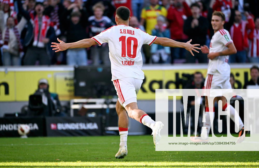 Cologne, Germany, 1. Bundesliga, Matchday 5, Rhein-Energie-Stadium Cologne, 1. FC Köln vs Bor. Mönchengladbach; Said El Mala (FC) celebrates after scoring. Celebration, Joy, Action.