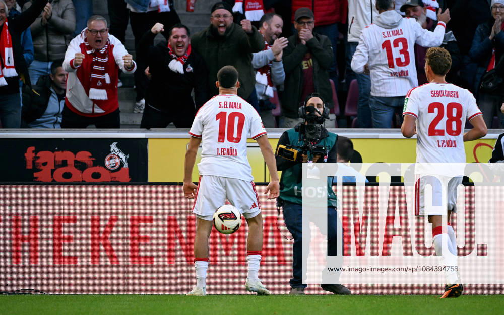Cologne, Germany, 1. Bundesliga, Matchday 5, Rhein-Energie-Stadium Cologne, 1. FC Köln vs Bor. Mönchengladbach; Said El Mala (FC) celebrates after scoring. Celebration, Joy, Action.