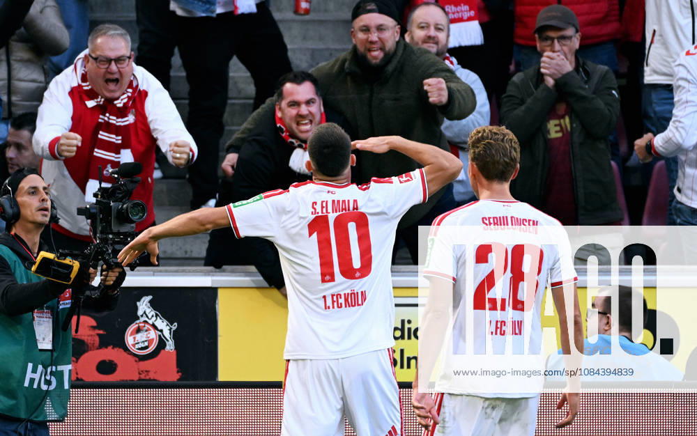 Cologne, Germany, 1. Bundesliga, Matchday 5, Rhein-Energie-Stadium Cologne, 1. FC Köln vs Bor. Mönchengladbach; Said El Mala (FC) celebrates after scoring. Celebration, Joy, Action.