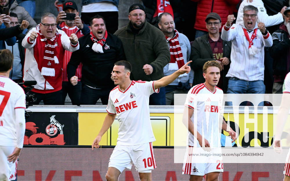 Cologne, Germany, 1. Bundesliga, Matchday 5, Rhein-Energie-Stadium Cologne, 1. FC Köln vs Bor. Mönchengladbach; Said El Mala (FC) celebrates after scoring. Celebration, Joy, Action.