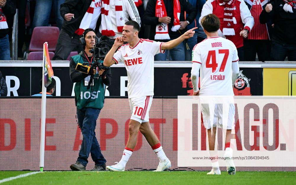 Cologne, Germany, 1. Bundesliga, Matchday 5, Rhein-Energie-Stadium Cologne, 1. FC Köln vs Bor. Mönchengladbach; Said El Mala (FC) celebrates after scoring. Celebration, Joy, Action.