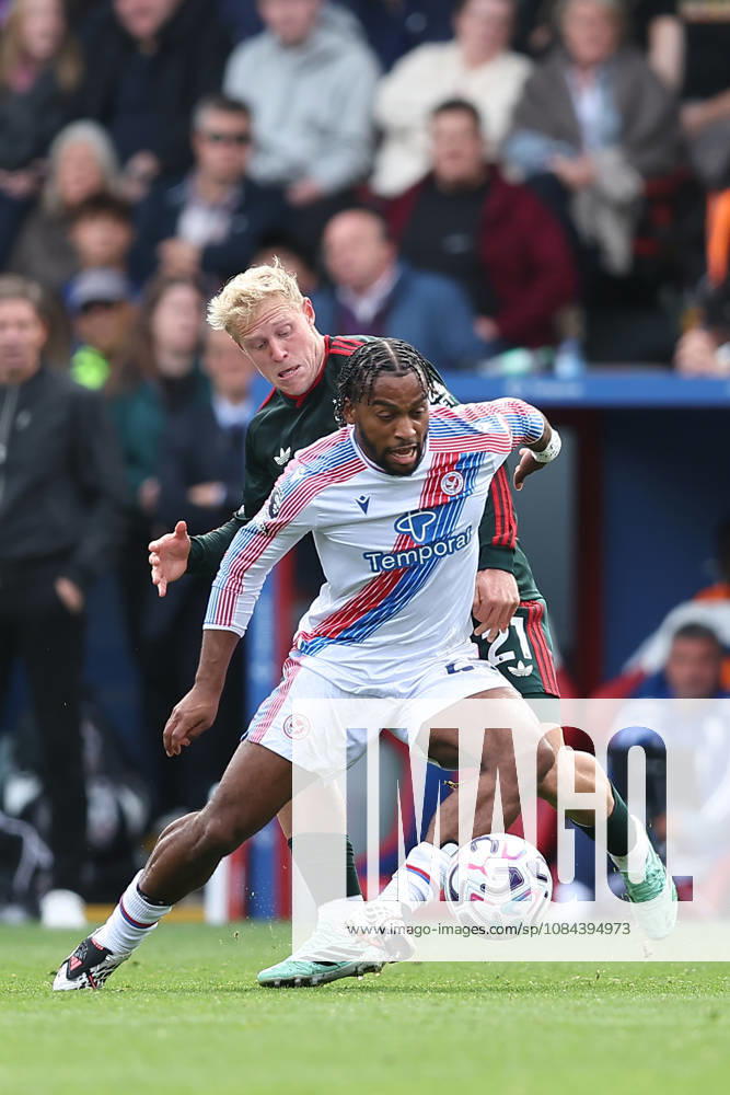 11th October 2026; Selhurst Park, London, England; Premier League Football, Crystal Palace versus Nottingham Forest; Quinten Timber of Crystal Palace under preesure from Xaver Schlager of Nottingham Forest KatiexChan