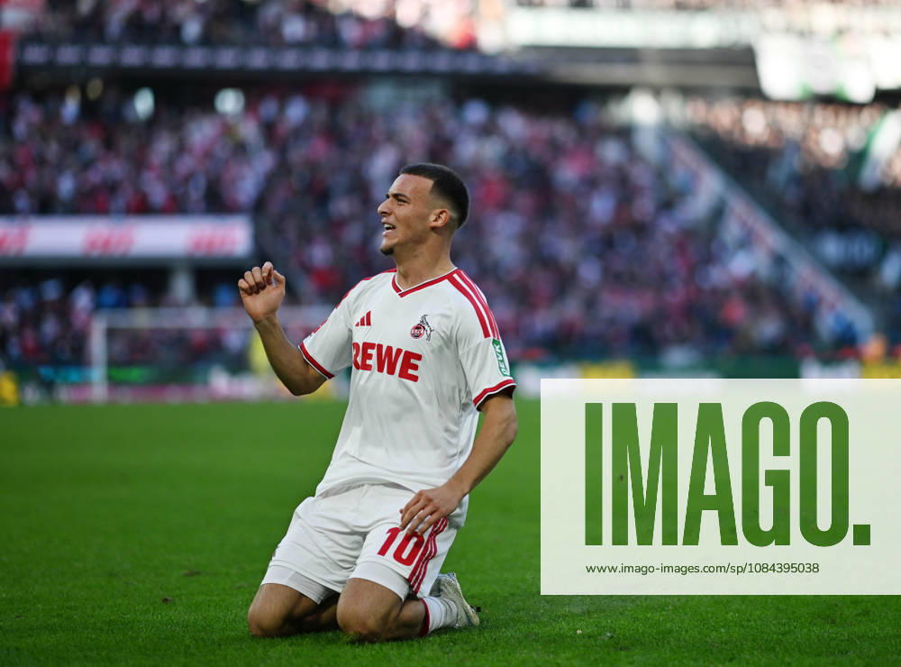 Fussball 1.Bundesliga, 1.FC Koeln - Borussia Mönchengladbach . Said El Mala ( 1.FC Köln ) nach seinem Tor zum 2 zu 1. Koeln