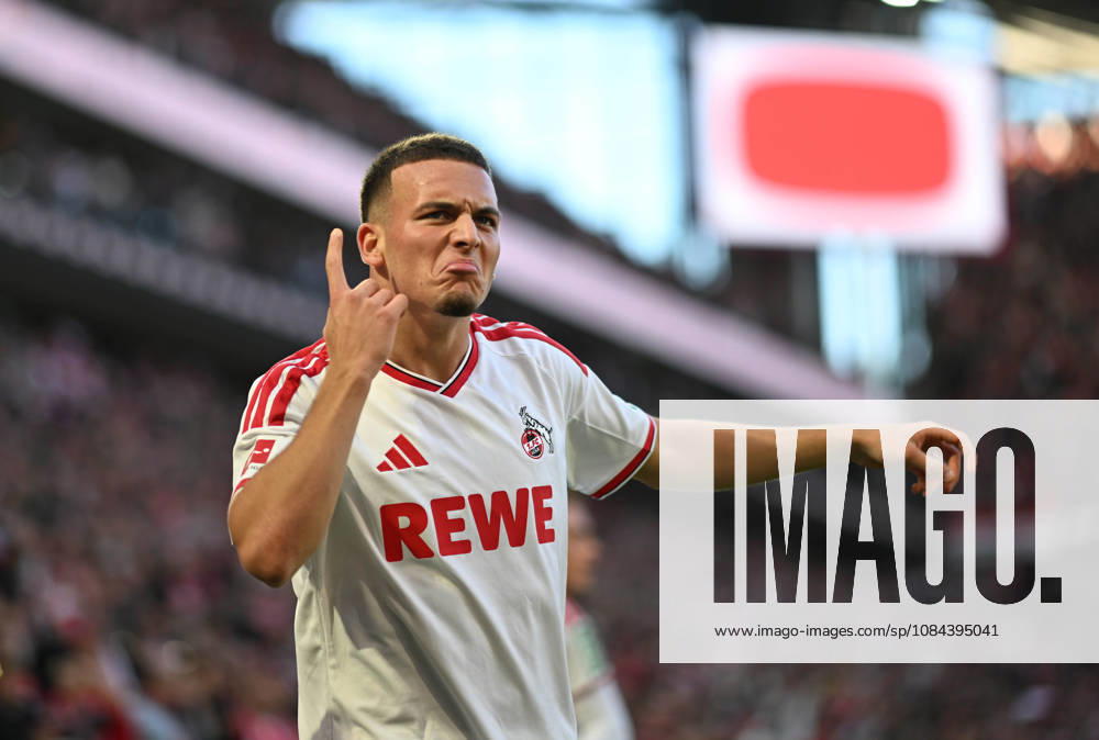 Fussball 1.Bundesliga, 1.FC Koeln - Borussia Mönchengladbach . Said El Mala ( 1.FC Köln ) nach seinem Tor zum 2 zu 1. Koeln