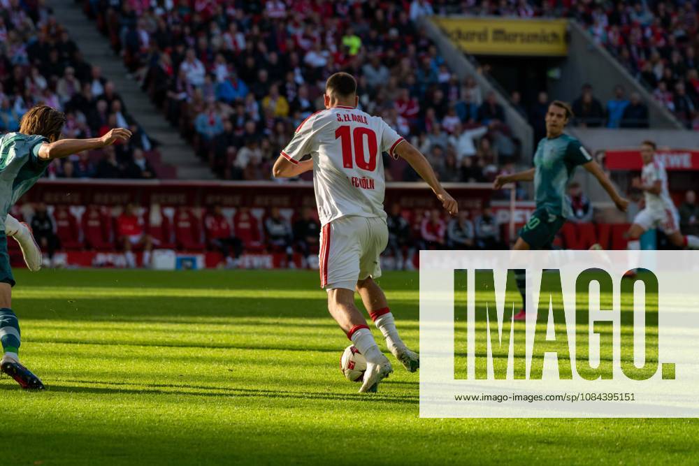 Said El-Mala, Mittelfeld, (1.FC Koeln 10), beim Angriff zum 2:1, 1. FC Koeln vs. Borussia Moenchengladbach, Fussball, 1. Bundesliga, 5. Spieltag, 11.10.2026 DFB DFL regulations prohibit any use of photographs as image sequences and or quasi-video Koeln Nordrhein-Westfalen Deutschland