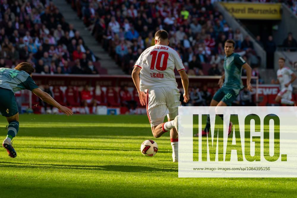 Said El-Mala, Mittelfeld, (1.FC Koeln 10), beim Angriff zum 2:1, 1. FC Koeln vs. Borussia Moenchengladbach, Fussball, 1. Bundesliga, 5. Spieltag, 11.10.2026 DFB DFL regulations prohibit any use of photographs as image sequences and or quasi-video Koeln Nordrhein-Westfalen Deutschland