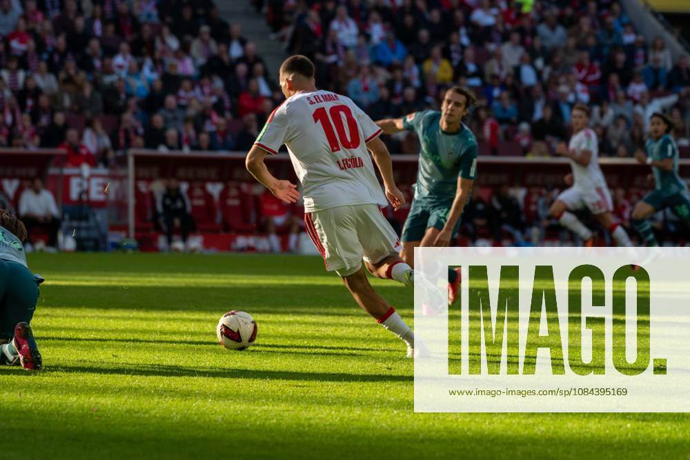Said El-Mala, Mittelfeld, (1.FC Koeln 10), beim Angriff zum 2:1, 1. FC Koeln vs. Borussia Moenchengladbach, Fussball, 1. Bundesliga, 5. Spieltag, 11.10.2026 DFB DFL regulations prohibit any use of photographs as image sequences and or quasi-video Koeln Nordrhein-Westfalen Deutschland