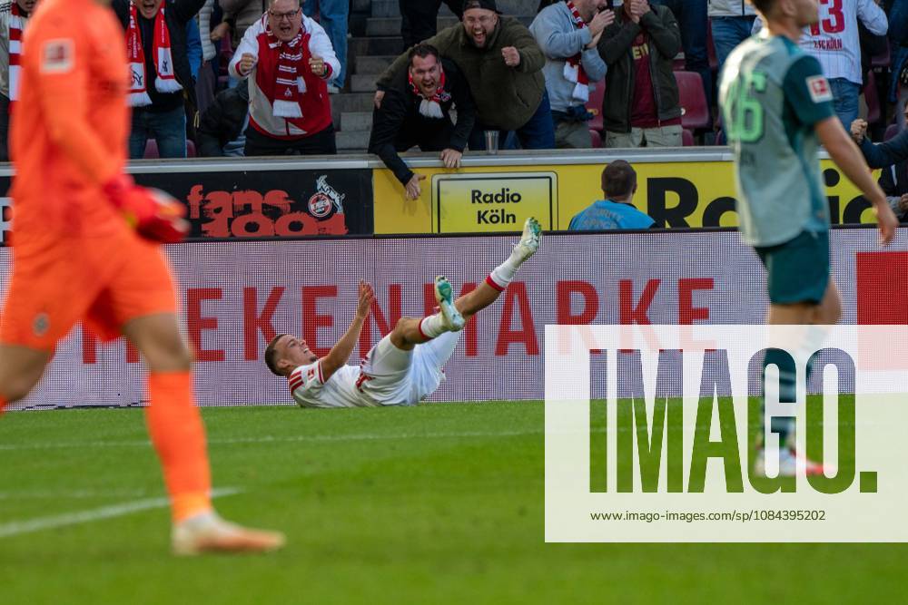 Said El-Mala, Mittelfeld, (1.FC Koeln 10), beim Jubel nach dem 2:1, 1. FC Koeln vs. Borussia Moenchengladbach, Fussball, 1. Bundesliga, 5. Spieltag, 11.10.2026 DFB DFL regulations prohibit any use of photographs as image sequences and or quasi-video Koeln Nordrhein-Westfalen Deutschland