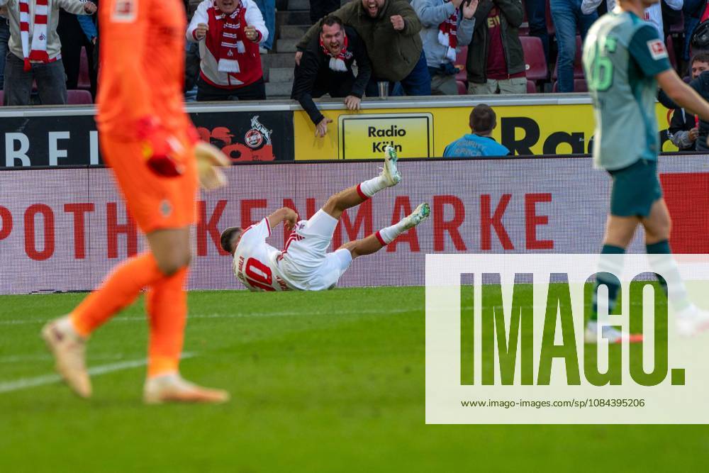 Said El-Mala, Mittelfeld, (1.FC Koeln 10), beim Jubel nach dem 2:1, 1. FC Koeln vs. Borussia Moenchengladbach, Fussball, 1. Bundesliga, 5. Spieltag, 11.10.2026 DFB DFL regulations prohibit any use of photographs as image sequences and or quasi-video Koeln Nordrhein-Westfalen Deutschland