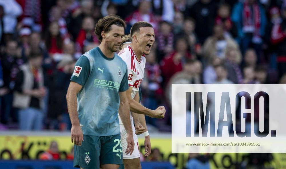 Cologne, Germany. 11th Oct 2026. Torjubel Said El Mala (Köln), Joe Scally (BMG) 1. FC Köln - Borussia Mönchengladbach 11.10.2026