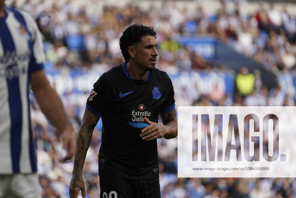 Jose Maria Gimenez of Deportivo La Coruna seen during LaLiga EA Sports 26 27 game between teams of Real Sociedad and Deportivo la Coruna (Mickael Ducint Ball Raw Images) San Sebastian Estadio Anoeta Spain