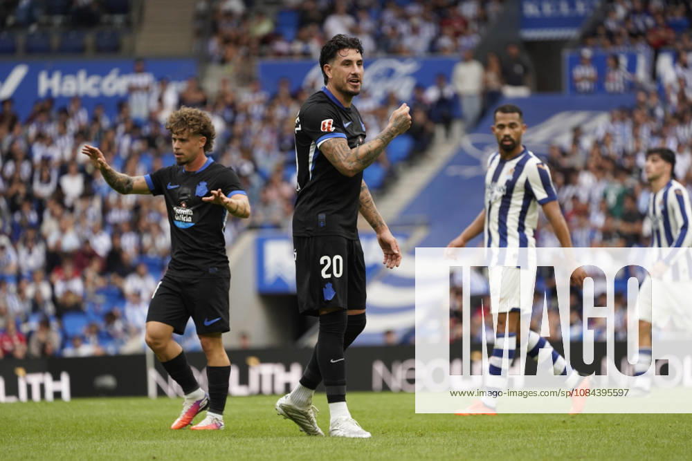 Jose Maria Gimenez of Deportivo La Coruna seen during LaLiga EA Sports 26 27 game between teams of Real Sociedad and Deportivo la Coruna (Mickael Ducint Ball Raw Images) San Sebastian Estadio Anoeta Spain
