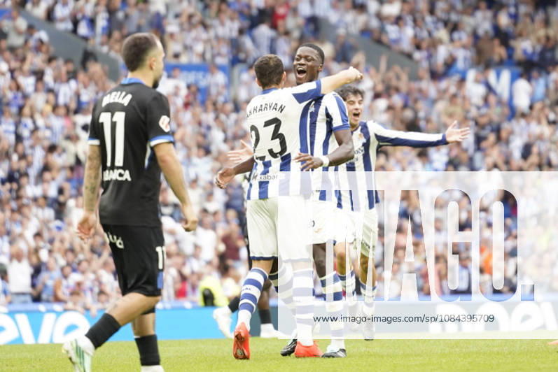 Arsen Zakharyan of Real Sociedad seen during LaLiga EA Sports 26 27 game between teams of Real Sociedad and Deportivo la Coruna (Mickael Ducint Ball Raw Images) San Sebastian Estadio Anoeta Spain
