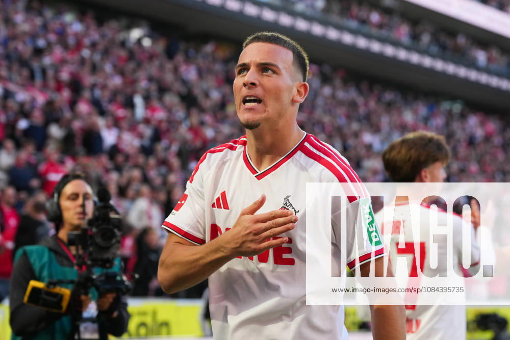 Herren, Fußball, 1.Bundesliga, 1.FC Köln - Borussia Mönchengladbach, Saison 2026 2027, RheinEnergieSTADION: Torjubel nach dem Tor zum 2:1 für den 1.FC Köln durch Torschütze Said El Mala (1.FC Köln, 10) DFB regulations prohibit any use of photographs as image sequences and or quasi-video.
