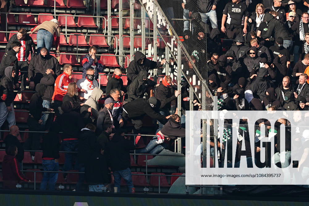 Herren, Fußball, 1.Bundesliga, 1.FC Köln - Borussia Mönchengladbach, Saison 2026 2027, RheinEnergieSTADION: Ausschreitungen zwischen Fans des 1.FC Köln und Borussia Moenchengladbach DFB regulations prohibit any use of photographs as image sequences and or quasi-video.