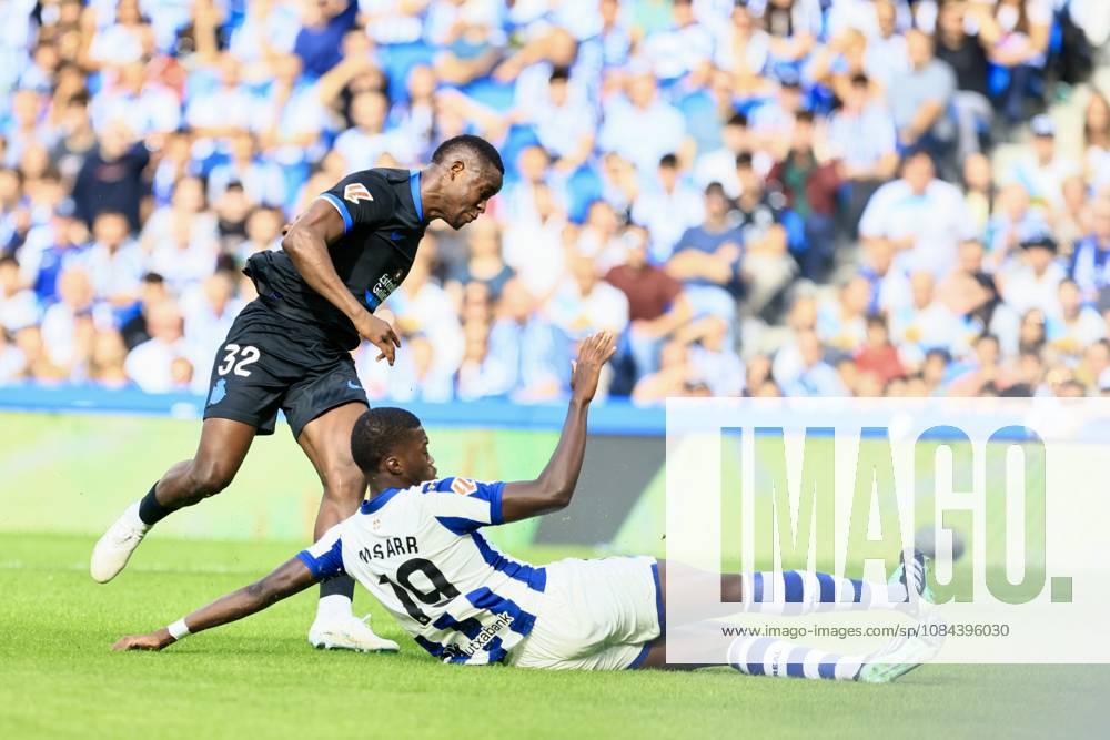 ESP: LaLiga EASports Real Sociedad - RC Deportivo La Coruna Bil Nsongo of RC Deportivo and Mamadou Sarr of Real Sociedad during LaLiga EA Sports match between Real Sociedad - RC Deportivo played at Anoeta Stadium in Gipuzcoa on October 11, 2026 in Spain Spain Futbol