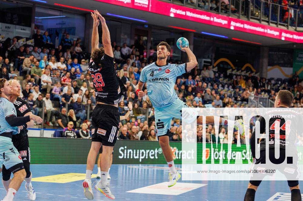 Handball - 1. Bundesliga OPEL HBL - Saison 2026 2027 - 08. Spieltag: HC Erlangen Metropolregion Nürnberg HCE - MT Melsungen - DaMa - - Tobias Buck (39, HC Erlangen HCE ) Nikolaj Enderleit (4, MT Melsungen )