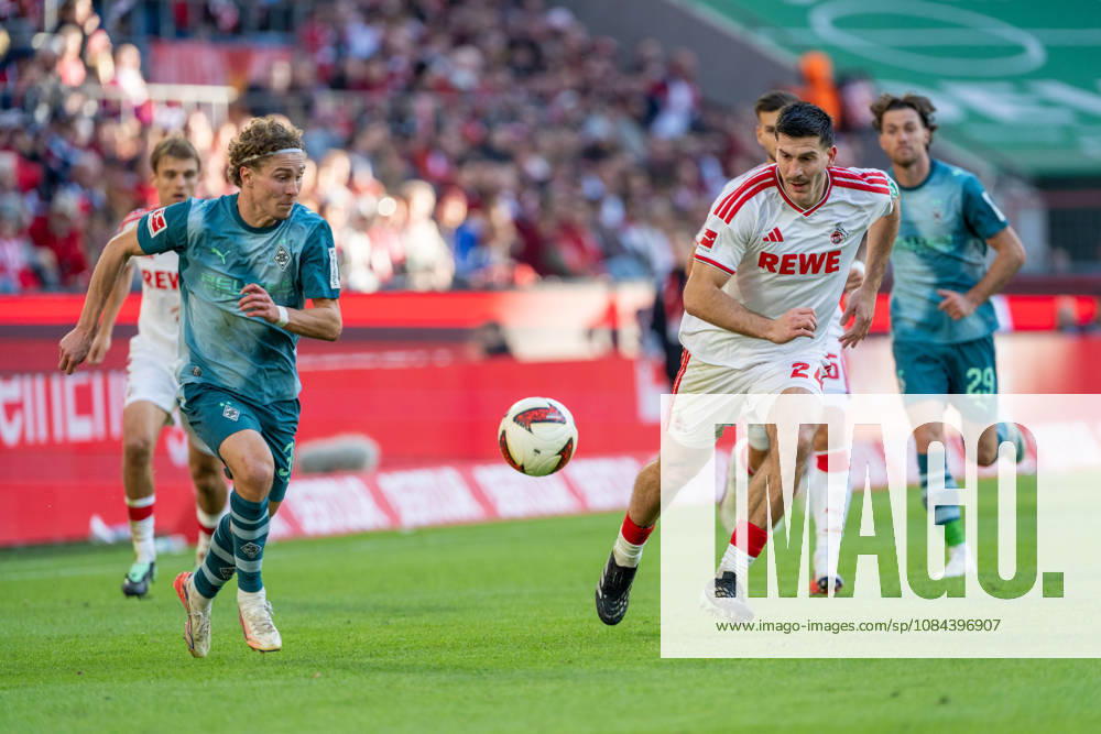 Hugo Bolin (Borussia Moenchengladbach, 38) im Zweikampf mit Luka Lochoshvili (1.FC Koeln, 24) 1.FC Köln vs. Borussia Moenchengladbach, Fussball, Bundesliga, 5.Spieltag, Saison 2026 27, 12.10.2026, DFL REGULATIONS PROHIBIT ANY USE OF PHOTOGRAPHS AS IMAGE SEQUENCES AND OR QUASI-VIDEO, 1.FC Köln vs. Borussia Moenchengladbach, Fussball, Bundesliga, 5.Spieltag, Saison 2026 27, 12.10.2026 Köln