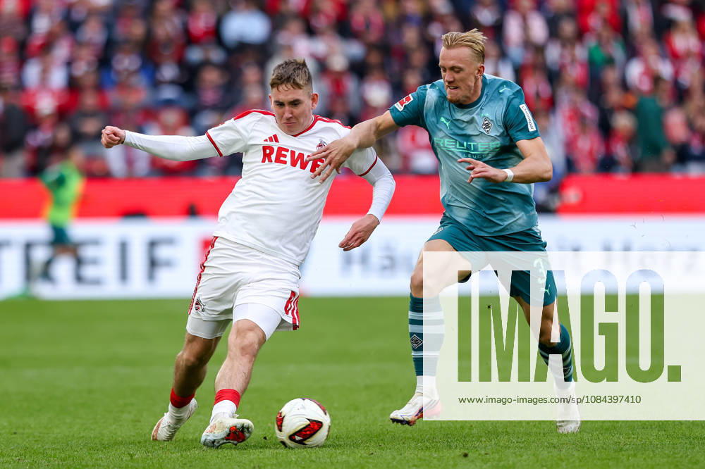 2026.10.11, Fußball, Bundesliga, 1. FC Köln - Borussia Mönchengladbach, RheinEnergieSTADION, 5.Spieltag, Saison 2026 2027: Isac Lidberg (Borussia Moenchengladbach 3) im Zweikampf gegen Isak Johannesson (1. FC Koeln 8) DFB regulations prohibit any use of photographs as image sequences and or quasi-video. Photo: WilkowskixPressefotoKochx Nordrhein-Westfalen Deutschland