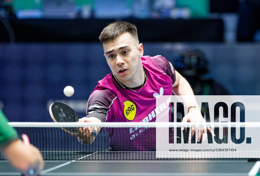 Kay Stumper Post SV Muelhausen Germany (foto-ms1295b) at the 2026 European Table tennis, Tischtennis Championships in Ljubljana LJUBLJANA, SLOVENIA - 11 OCTOBER 2026: Kay Stumper Post SV Muelhausen Germany (foto-ms1295b) in action at the European Table Tennis Championships in Stozice Arena, Ljubljana, Slovenia (Photo by Manfred Schillings) Ljubljana Stozice Arena Slovenia