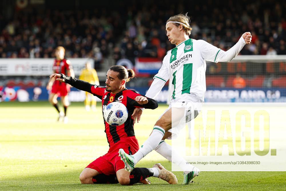ROTTERDAM - (lr) Irakli Yegoian of Excelsior Rotterdam, Jacob Ondrejka of FC Groningen during the Dutch Eredivisie match between Excelsior and FC Groningen at Woudestein Stadium on October 11, 2026 in Rotterdam, the Netherlands. BAS CZERWINSKI ANP Eredivisie 2026 27 ANPxSportx IVx 572143943 originalFilename: 572143943
