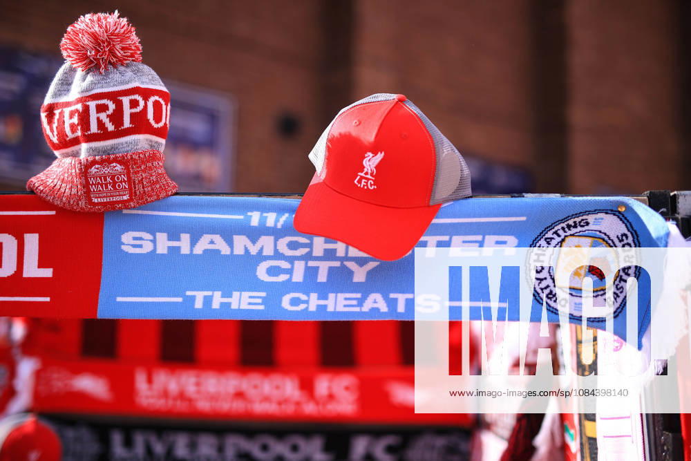 Liverpool v Manchester City 11th October 2026 - Premier League - Liverpool v Manchester City - Merchandise for sale branding Manchester City ˜Guilty and ˜Cheats in reference to their recent court convictions over financial rule breaches - Photo: Simon Stacpoole Offside. Liverpool UK