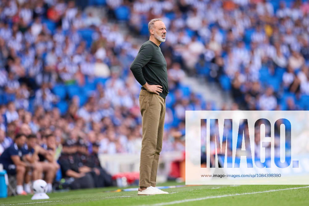 Pellegrino Matarazzo head coach of Real Sociedad looks on during the LaLiga EA Sports match between Real Sociedad and RC Deportivo de A Coruna at Anoeta on October 11, 2026, in San Sebastian, Spain. San Sebastian Spain - ZUMAa181 20261011_zaa_a181_129