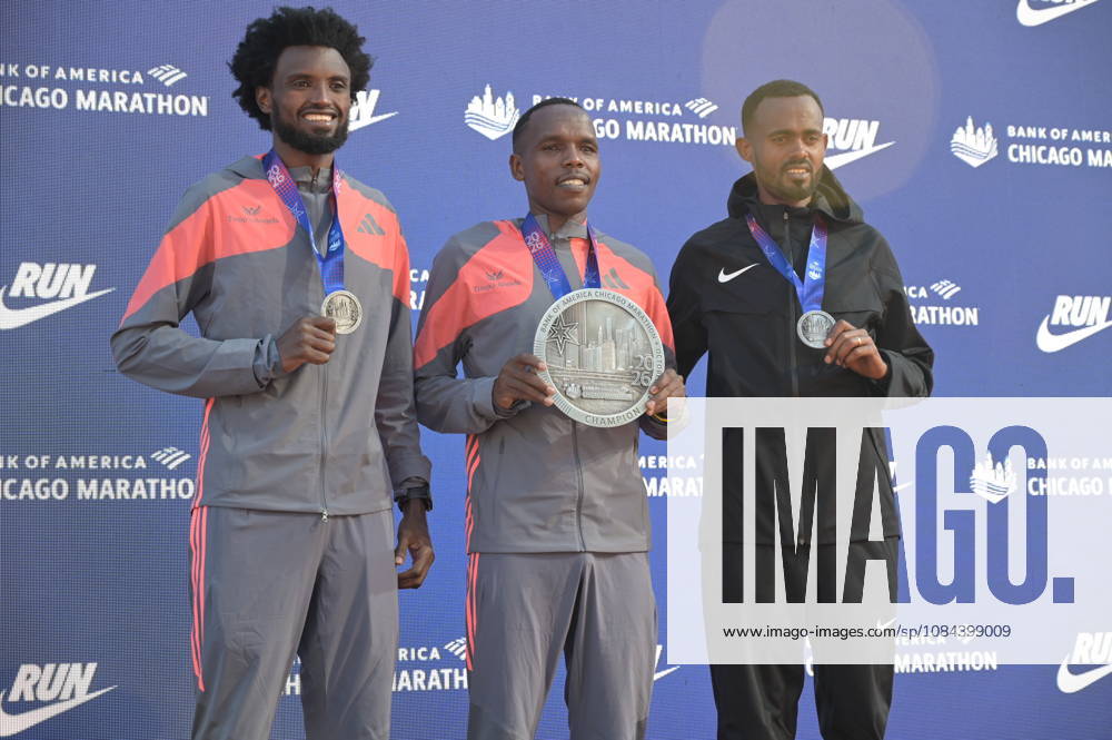 Chicago Marathon 2026 CHICAGO, ILLINOIS - OCTOBER 11: Kenyan runner Amos Kipruto wins the men s professional division at the 48th Bank of America Chicago Marathon in Chicago, United States on October 11, 2026. Over 55,000 participants competed on the 26.2-mile course starting and finishing in Grant Park. Ethiopian runner Tadese Bikila took silver medal and Ethiopian runner Mikesa Mengesha took the bronze medal. Jacek Boczarski Anadolu Chicago United States. Editorial use only. Please get in touch for any other usage.