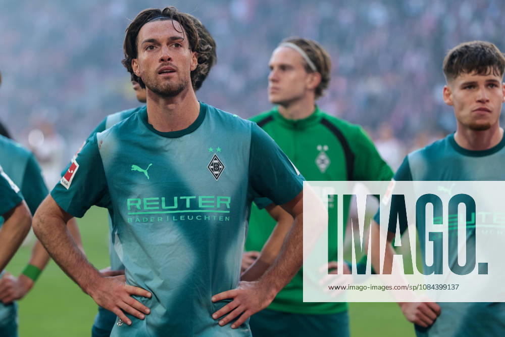 Joe Scally of Borussia Monchengladbach looks dejected after the Bundesliga 2026 27 match between 1. FC Koln and Borussia Monchengladbach at RheinEnergieStadion on October 11, 2026 in Cologne, Germany.