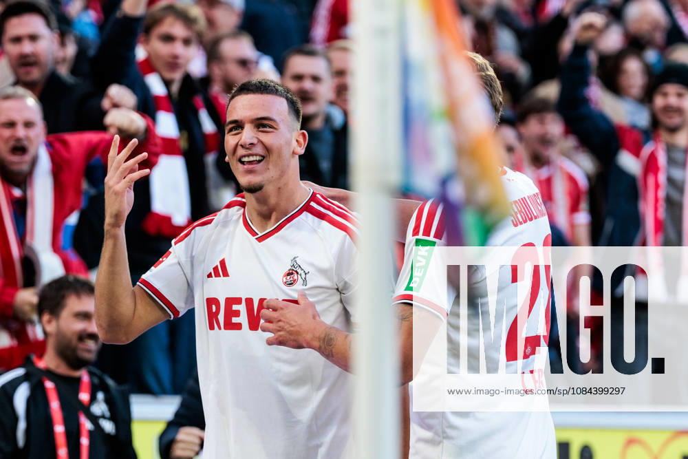 Said El Mala (1. FC Koeln, 10) celebrates scoring the 2:1 goal during the Bundesliga match between 1. FC Koeln vs. Borussia Moenchengladbach at Rheinenergie-Stadion on matchday 5 of the 1. Bundesliga on October 11, 2026 in Koeln, Germany. DFL REGULATIONS PROHIBIT ANY USE OF PHOTOGRAPHS AS IMAGE SEQUENCES AND OR QUASI-VIDEO. North Rhine Westphalia Germany