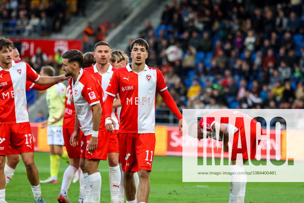 Fussball: Liechtenstein: Brack Super League 2026 2027 - 10. Spieltag, 11.10.2026, 16:30 Uhr - FC Vaduz vs. FC Basel 1893 - Rheinpark Stadion (Vaduz, Liechtenstein); Torjubel 3:0 FC Vaduz Vaduz Rheinparkstadion Vaduz Liechtenstein