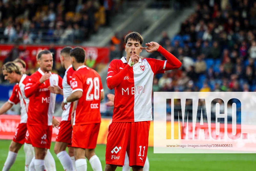 Fussball: Liechtenstein: Brack Super League 2026 2027 - 10. Spieltag, 11.10.2026, 16:30 Uhr - FC Vaduz vs. FC Basel 1893 - Rheinpark Stadion (Vaduz, Liechtenstein); Torjubel 3:0 FC Vaduz Vaduz Rheinparkstadion Vaduz Liechtenstein