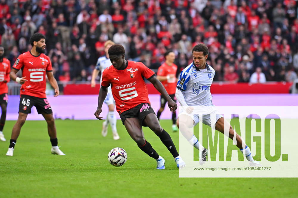 Stade Rennais FC v AJ Auxerre - Ligue 1 McDonald s 2026 2027 Kevin DANOIS of Auxerre and Mahamadou NAGIDA of Rennes during Ligue 1 McDonald s match between Rennes and Auxerre at Roazhon Park on October 11, 2026 in Rennes, France. Rennes France