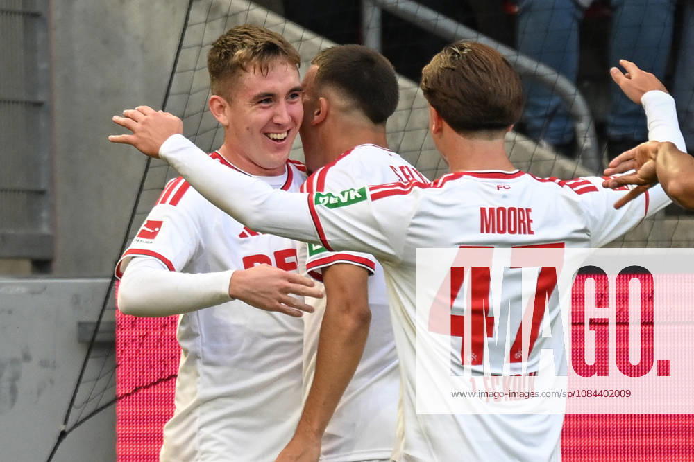 Isak Johannesson (Koeln 8) jubelt nach dem Tor zum 1:0 mit Said El Mala (Koeln 10) Mikey Moore (Koeln 47) 11.10.2026 ¢ Fussball ¢ 1. FC Koeln vs Borussia Moenchengladbach, RheinEnergieStadion, Koeln, DFB DFL REGULATIONS PROHIBIT ANY USE OF PHOTOGRAPHS AS IMAGE SEQUENCES AND OR QUASI-VIDEO NRW Germany