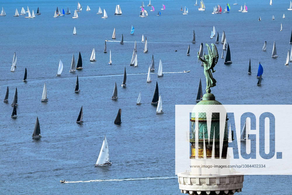 Barcolana 58 Regatta in Trieste TRIESTE, ITALY - OCTOBER 11: Boats are seen while passing the Victory Lighthouse in Trieste, Italy on October 11, 2026. The 58th edition of the Barcolana sailing regatta was held in the Gulf of Trieste, where 1,885 professional and amateur sailing boats competed in the largest sailing competition in the world. The Barcolana Autumn Cup was won by Furio Benussi aboard ARCA SGR with a time of 1 hour, 5 minutes, and 9 seconds. Valeria Ferraro Anadolu Trieste Spain. Editorial use only. Please get in touch for any other usage.