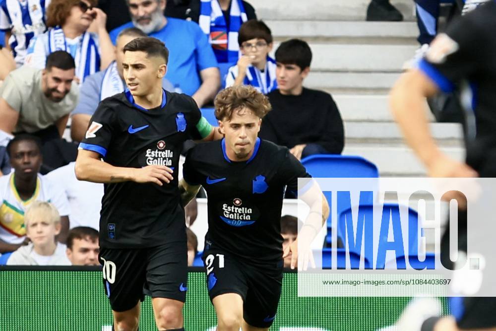 ESP: LaLiga EASports Real Sociedad - RC Deportivo La Coruna Yeremay Hernandez of RC Deportivo scores goal and celebrates during LaLiga EA Sports match between Real Sociedad - RC Deportivo played at Anoeta Stadium in Gipuzcoa on October 11, 2026 in Spain Spain Futbol