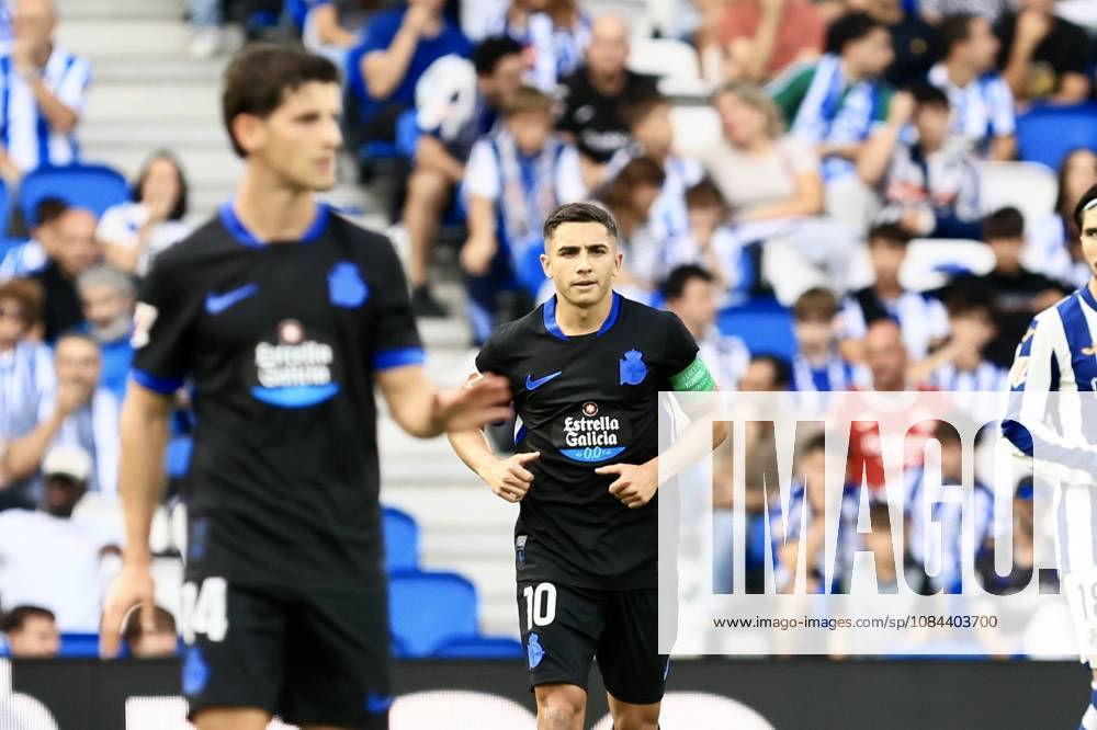 ESP: LaLiga EASports Real Sociedad - RC Deportivo La Coruna Yeremay Hernandez of RC Deportivo scores goal and celebrates during LaLiga EA Sports match between Real Sociedad - RC Deportivo played at Anoeta Stadium in Gipuzcoa on October 11, 2026 in Spain Spain Futbol