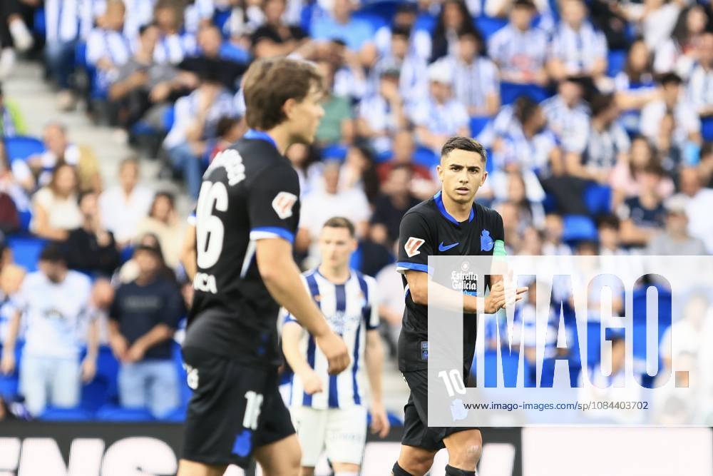 ESP: LaLiga EASports Real Sociedad - RC Deportivo La Coruna Yeremay Hernandez of RC Deportivo scores goal and celebrates during LaLiga EA Sports match between Real Sociedad - RC Deportivo played at Anoeta Stadium in Gipuzcoa on October 11, 2026 in Spain Spain Futbol