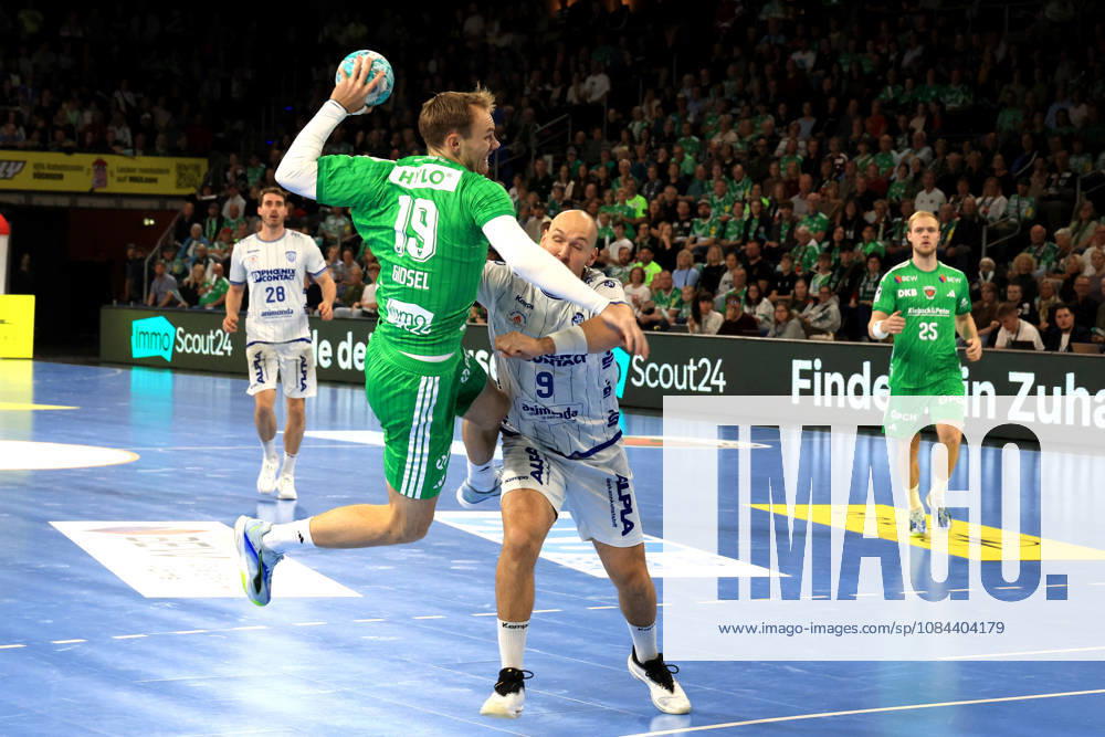 GER Deutschland, Handball, 1.Bundesliga, 27.08.2026, Saison 2026 2027, Berlin, Fuechse Berlin vs TBV Lemgo Lippe Mathias Gidsel ( Fuechse Berlin 19 ), Christian O Sullivan ( Lemgo 9 ) nordphoto GmbH Engler Berlin Max-Schmeling-Halle Berlin Deutschland