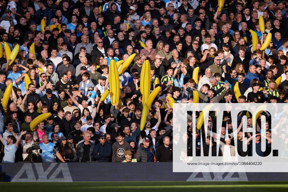 Fans of Manchester City cheer in the stands during the Premier League 2026 27 football match between Liverpool FC and Manchester City at Anfield on October 11, 2026 in Liverpool, England. (Photo by Koby Abbott Sports Press Photo)
