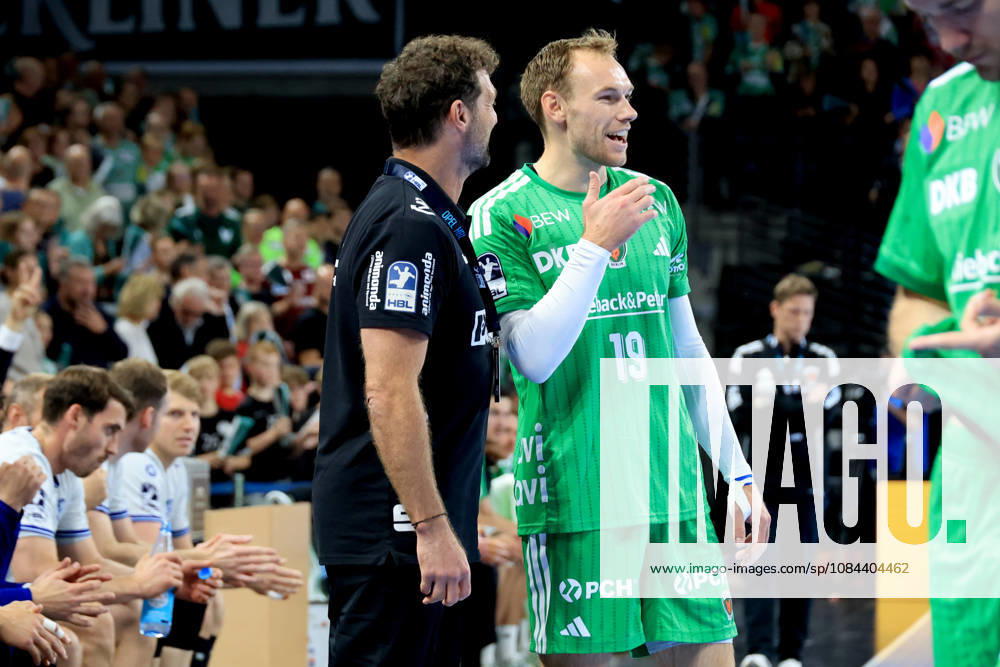 GER Deutschland, Handball, 1.Bundesliga, 27.08.2026, Saison 2026 2027, Berlin, Fuechse Berlin vs TBV Lemgo Lippe Mathias Gidsel ( Fuechse Berlin 19 ), Trainer Florian Kehrmann ( Lemgo ) nordphoto GmbH Engler Berlin Max-Schmeling-Halle Berlin Deutschland