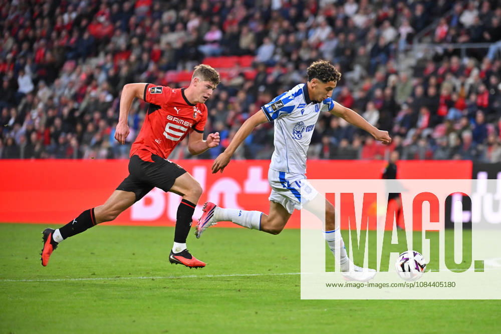 Stade Rennais FC v AJ Auxerre - Ligue 1 McDonald s 2026 2027 Charlie CRESSWELL of Stade Rennais and Youssef Khoudda of Auxerre during Ligue 1 McDonald s match between Rennes and Auxerre at Roazhon Park on October 11, 2026 in Rennes, France. Rennes France