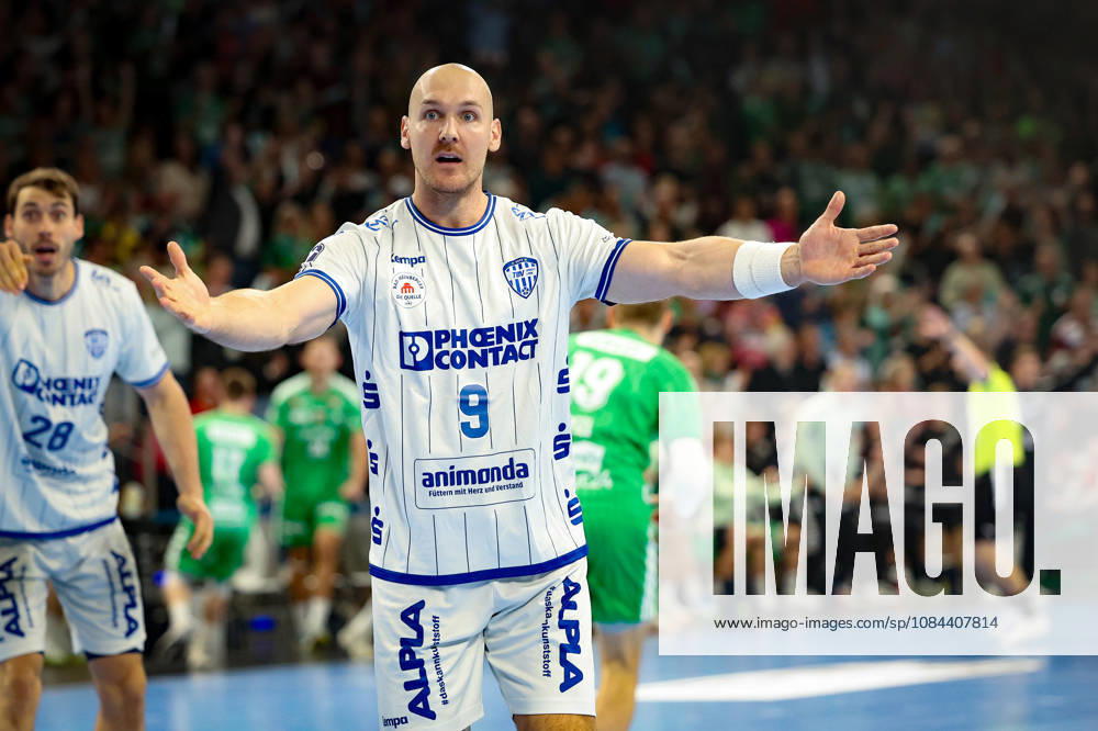 Handball, Opel HBL, Saison 2026 2027, 1.HBL, Füchse Berlin - TBV Lemgo Lippe, Max-Schmeling-Halle: fragender Blcik von Christian O Sullivan (TBV Lemgo Lippe, 9) Berlin Deutschkand