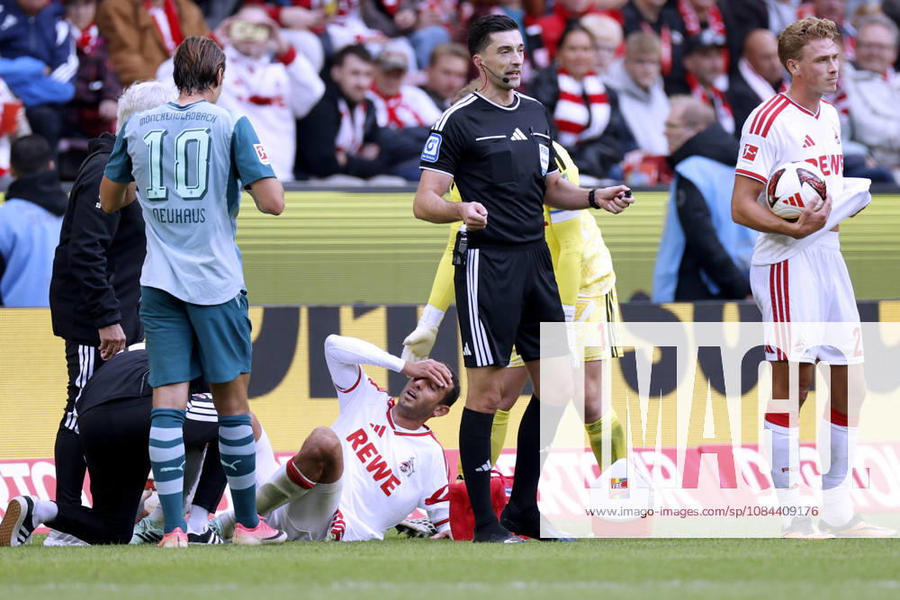 SKHIRI Ellyes Team 1.FC Koeln verletzt DFL Fussball Bundesliga Saison 2026 - 2027 Spiel 1.FC Koeln - Borussia Moenchengladbach 2 : 1 am 11. 10 . 2026 in Koeln DFL REGULATIONS PROHIBIT ANY USE OF PHOTOGRAPHS as IMAGE SEQUENCES and or QUASI-VIDEO