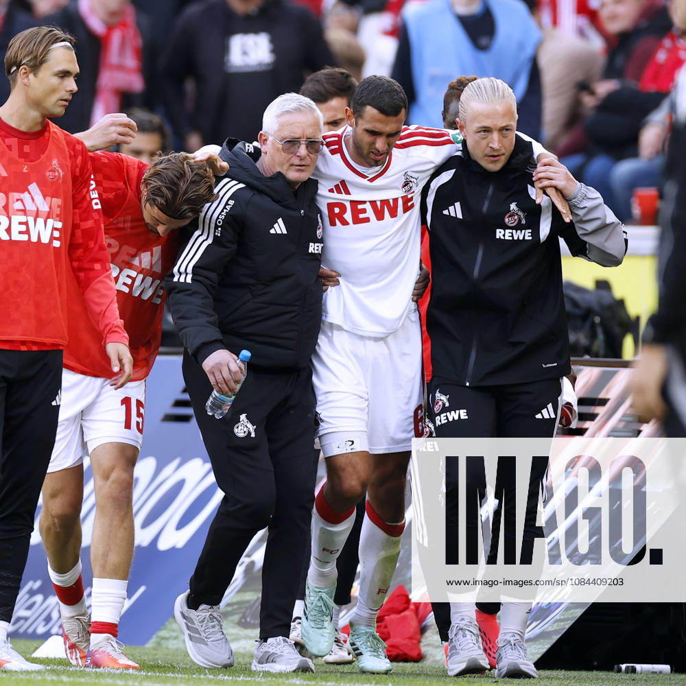 SKHIRI Ellyes Team 1.FC Koeln verletzt DFL Fussball Bundesliga Saison 2026 - 2027 Spiel 1.FC Koeln - Borussia Moenchengladbach 2 : 1 am 11. 10 . 2026 in Koeln DFL REGULATIONS PROHIBIT ANY USE OF PHOTOGRAPHS as IMAGE SEQUENCES and or QUASI-VIDEO