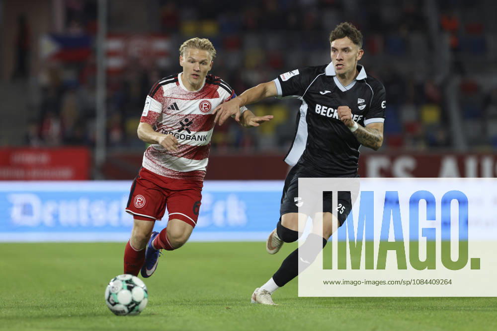 Andreas Mueller (Fortuna Duesseldorf) und Tim Heike (SC Verl) im Zweikampf waehrend des Spiels der 3. Liga zwischen Fortuna Duesseldorf und SC Verl, Merkur Spiel-Arena am 11. October 2026 in Duesseldorf, Deutschland. (Foto von Oliver Kaelke DeFodi Images) +++ Andreas Mueller (Fortuna Duesseldorf) und Tim Heike (SC Verl) battle for the ball during the 3. Liga match between Fortuna Duesseldorf and SC Verl at Merkur Spiel-Arena on October 11, 2026 in Dusseldorf, Germany. (Photo by Oliver Kaelke DeFodi Images) DFB DFL REGULATIONS PROHIBIT ANY USE OF PHOTOGRAPHS AS IMAGE SEQUENCES AND OR QUASI-VIDEO. (Photo by Oliver Kaelke DeFodi Images) -
